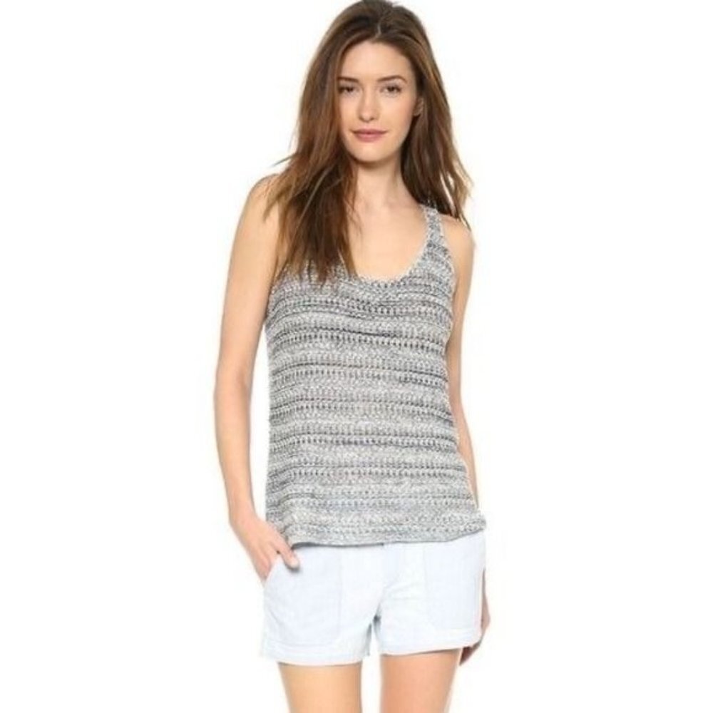 VINCE Marled Knit Sleeveless Sweater‎ Tank
